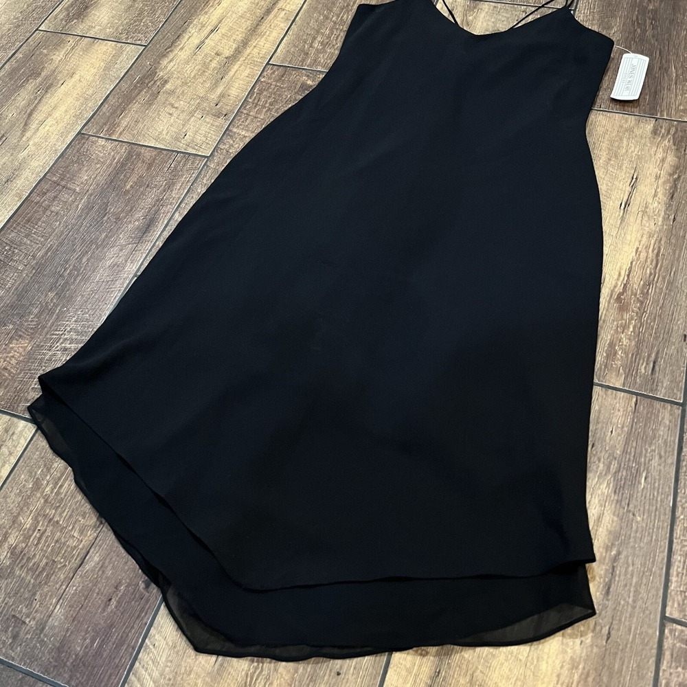 Vtg Jones Wear Black Slip Dress Layered Double Strapped Size 10 NWT